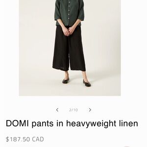 Naïf Black Wide Linen Pants